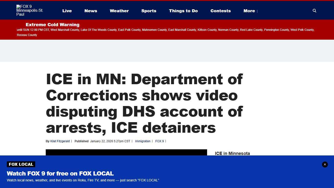 ICE in MN: Department of Corrections shows video disputing DHS account of arrests, ICE detainers FOX 9 Minneapolis-St. Paul